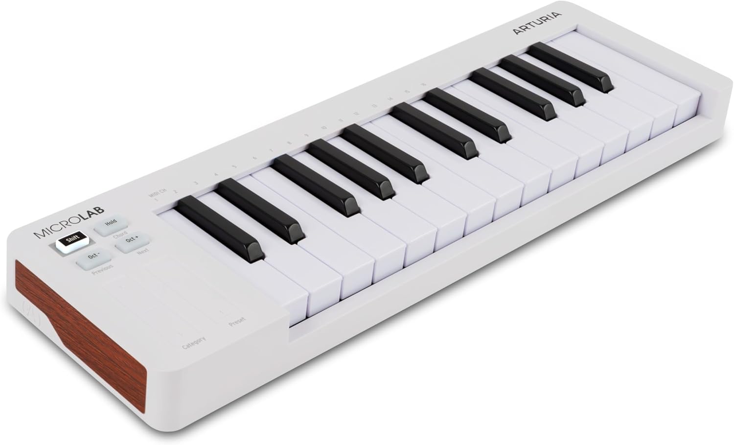 Arturia MicroLab Mk3 - Universal MIDI Controller for Music Production - White