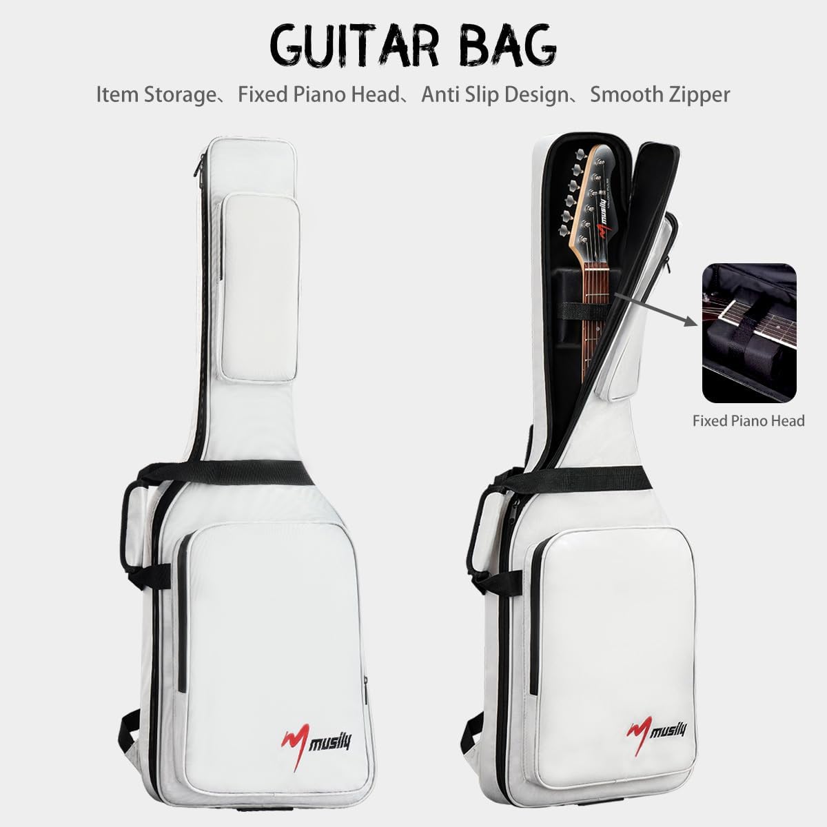 39 Inch Electric Guitar Kit, Beginner Full Size Solid Body Electric Guitar With HH Pickups, Gig Bag, Amplifier, Strap, Cable, Picks, String (Blue+Amp+Bag)