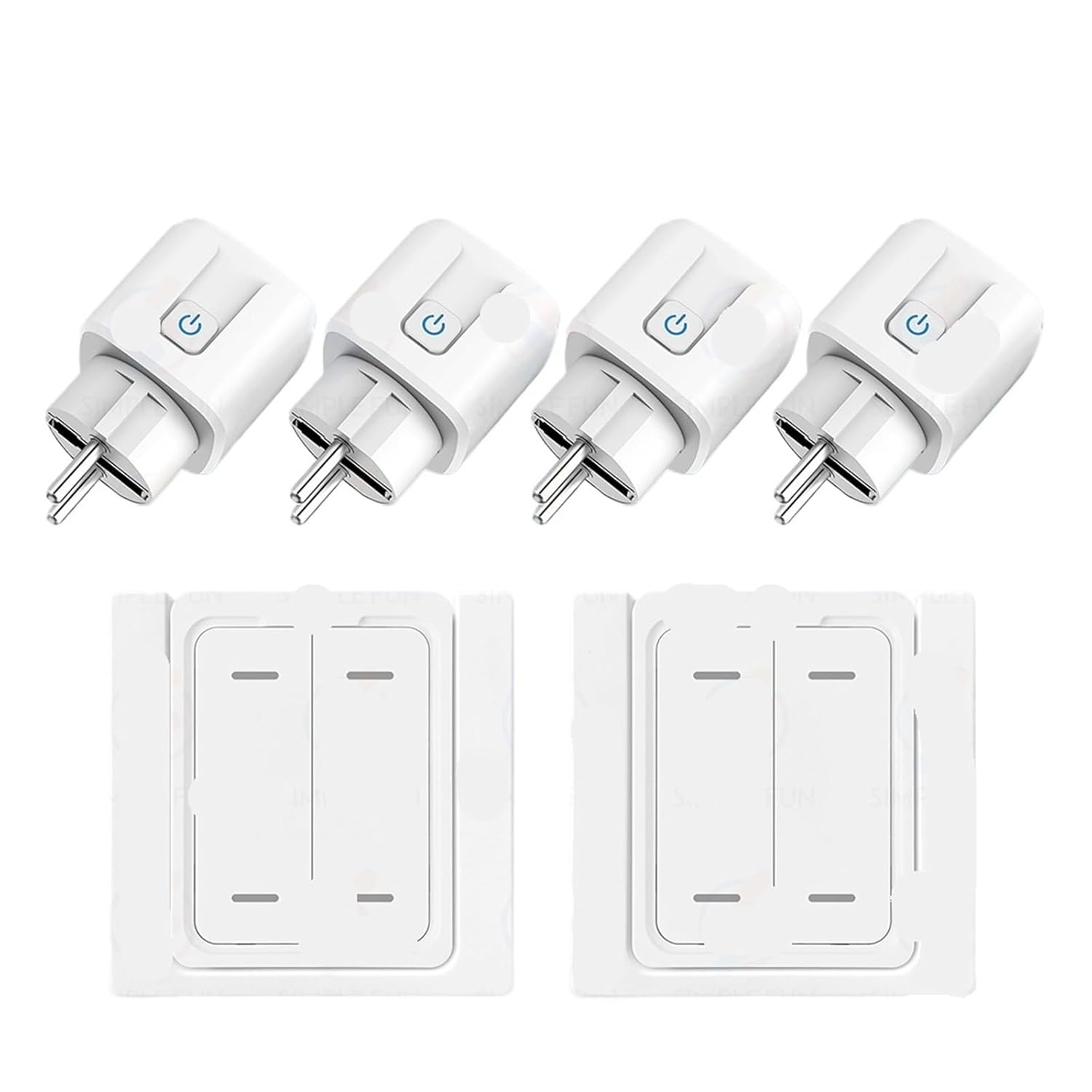 16A Socket with Power Monitor, Panel Switch(4socket 2panel)