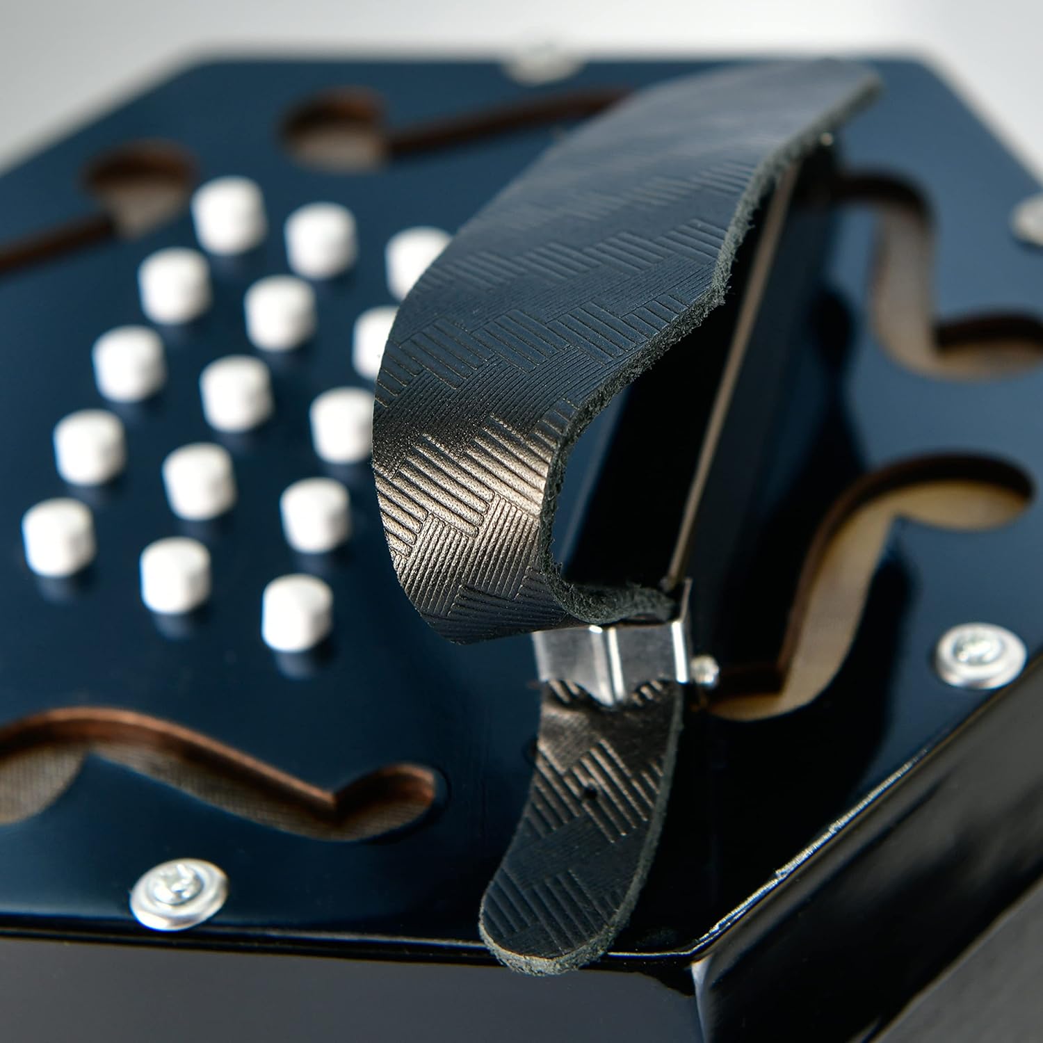 Trinity College AP-1130A Anglo-Style Concertina – 30-Button, Black Finish – Traditional Folk Instrument with 1½ Octave Range, Bellows, and Carrying Bag