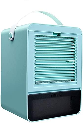 Portable Air Cooler, Mini Silent Air Conditioner, Evaporative Mist Cooling Technology, Usb Powered Desktop Fan, 450ml Removable Water Tank (Green, pink)