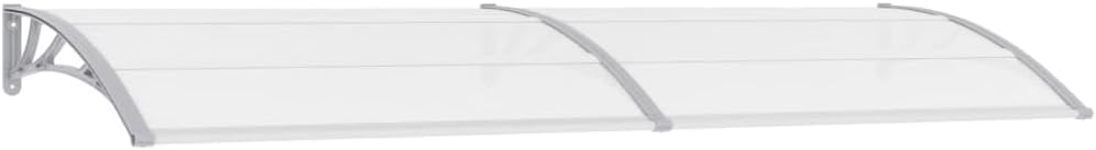 Door Canopy Gray and Transparent 118.1