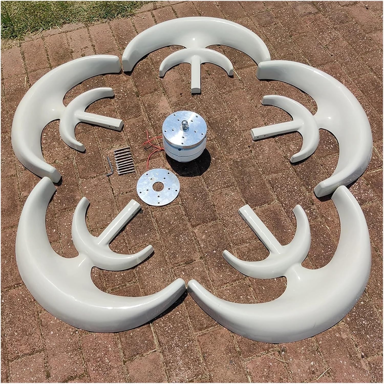 3000W Wind Turbines Generator 24V 48V Vertical Wind Turbine Small Wind Turbine Home Use Low Noise High Efficiency Low Starting Speed for Home(Red,with Controller_48V)