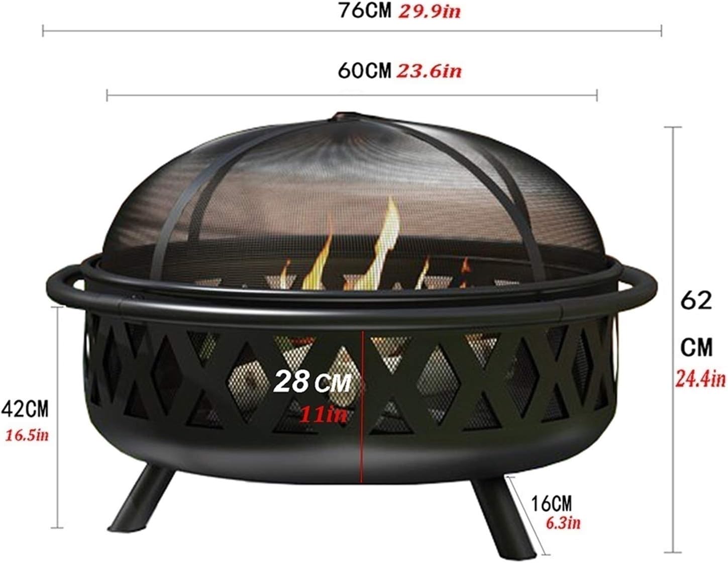 Fire Pits Outdoor Fire Pits Outdoor Wood Burning, European Style Portable Bonfire Pit, Garden Gifts for Neighbors