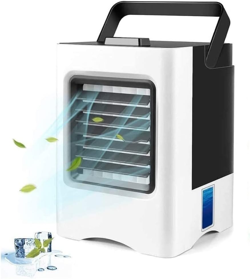 Portable Air Conditioner Fan, Mini Evaporative Cooler, Personal Air Cooler, Desk Cooling Fan for Bedroom, Dorm, Travel, Office
