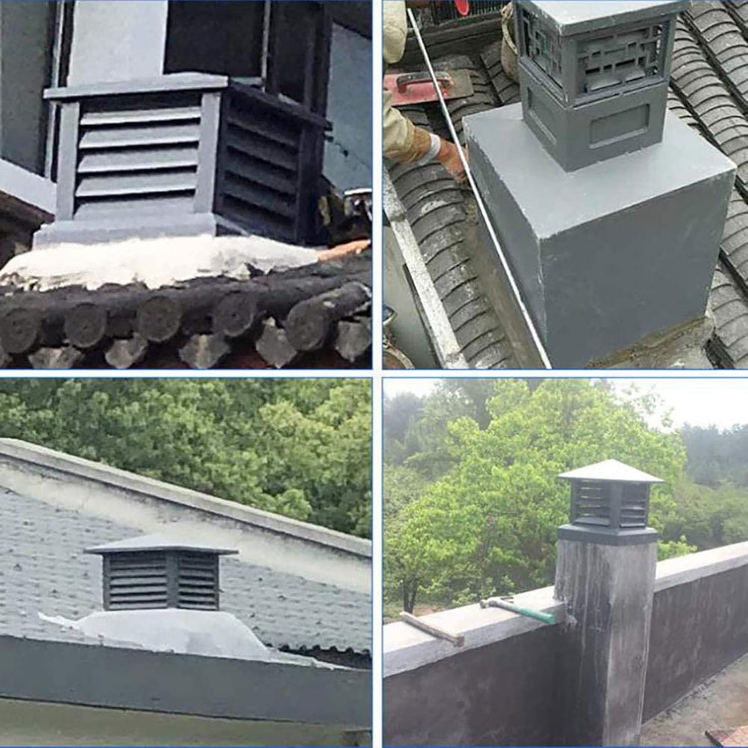 MFFIRE Vent Cowl Cap Grill Cover Soil Stack Vent Cage Rain Hat,50 * 50