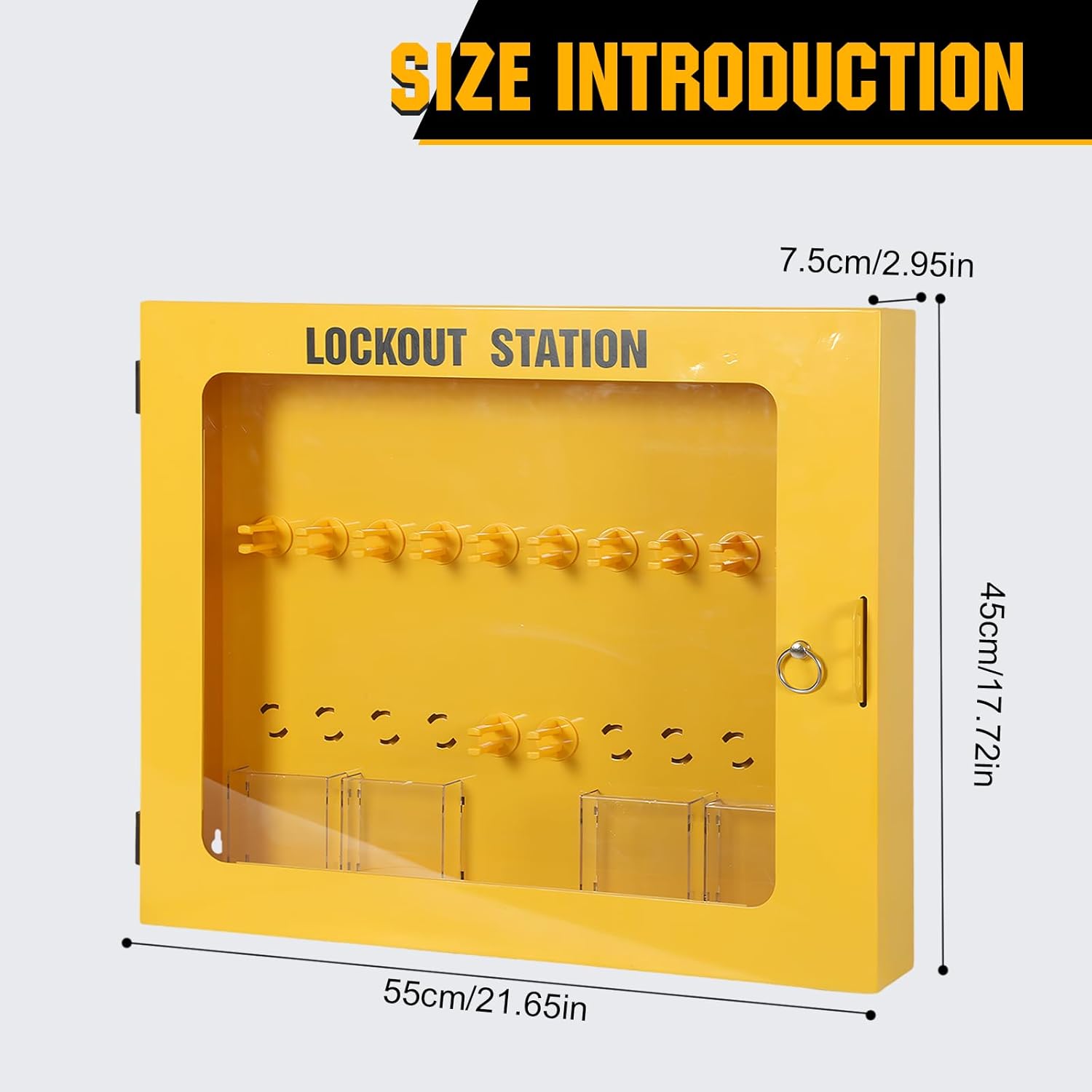 Heavy-Duty Lockout Tagout Station with 20 Safety Padlocks 6 Hasps 60 Tags Lockout Kit for Safety and Maintenance