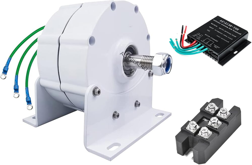 Generator Low Speed 20000W 3 Phase Gearless Permanent Magnet AC Alternators 48V/ 220V for Wind Water Turbine Diesel Engine