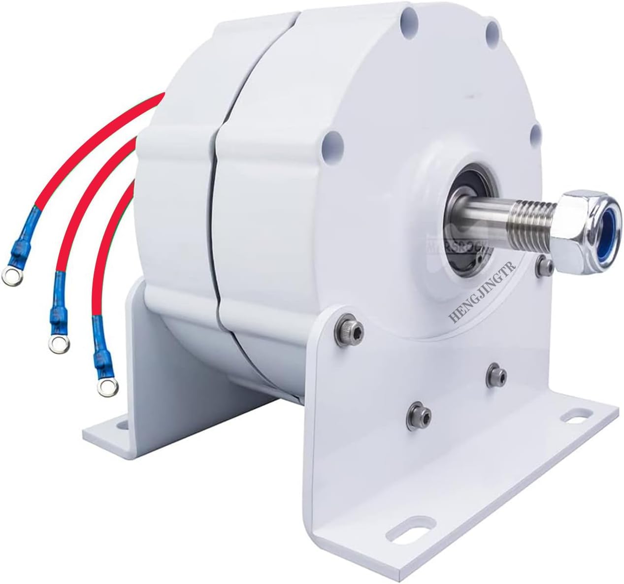 12000W 110V/220V 3 Phase Gearless Permanent Magnet AC Alternators for Wind Water Turbine Diesel Engine for Wind Turbine Water Turbine(White,with Base)