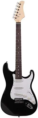 Rosewood Fingerboard Electric Guitar Black w/White