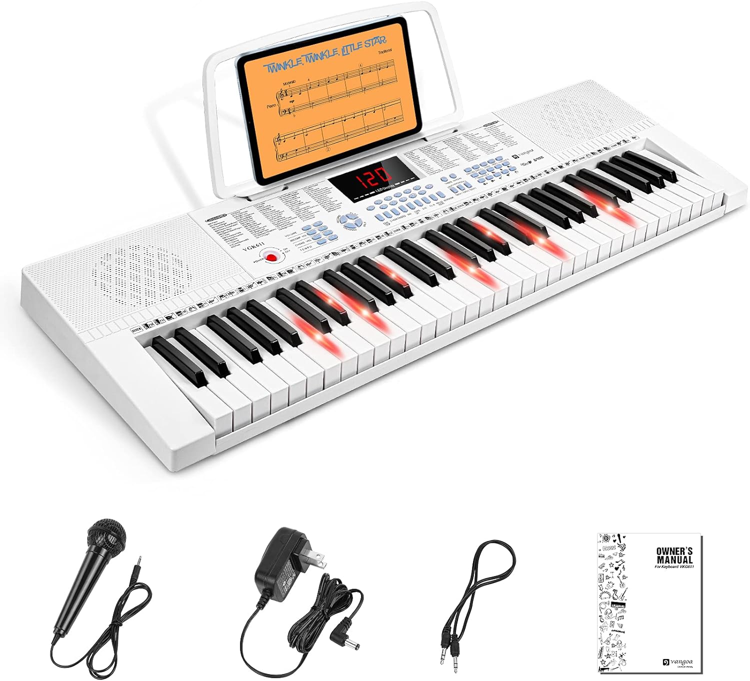 Vangoa VGK611 Piano Keyboard for Beginner and 37 Key Melodica Musical Instrument Soprano
