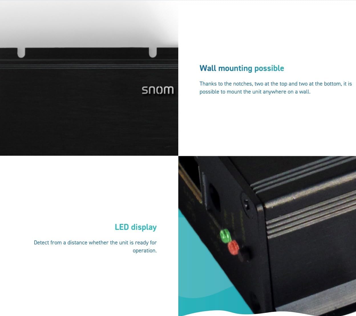 Snom PA1+ SIP-based announcement system by making a call from the phone, 6.5 watt class D amplifier, broadcast via SIP and multicast, 3 years manufacturer warranty, 00004602