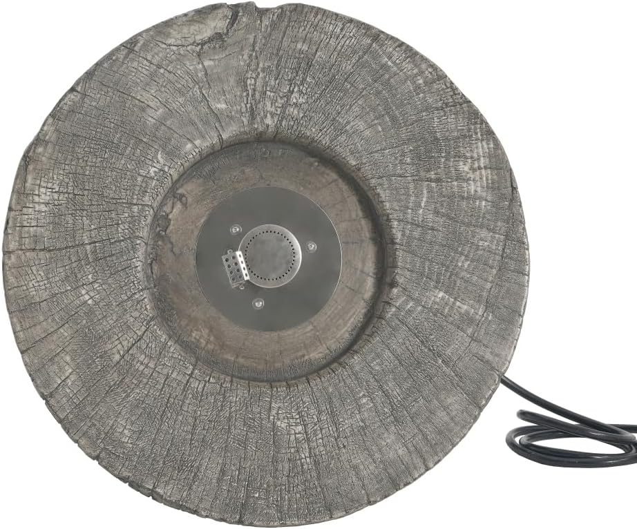 30, 000BTU Patio MGO Propane Fire Pit with Round Shape and Fire Bowl Design, Light Grey, Tank Cover Not Provided