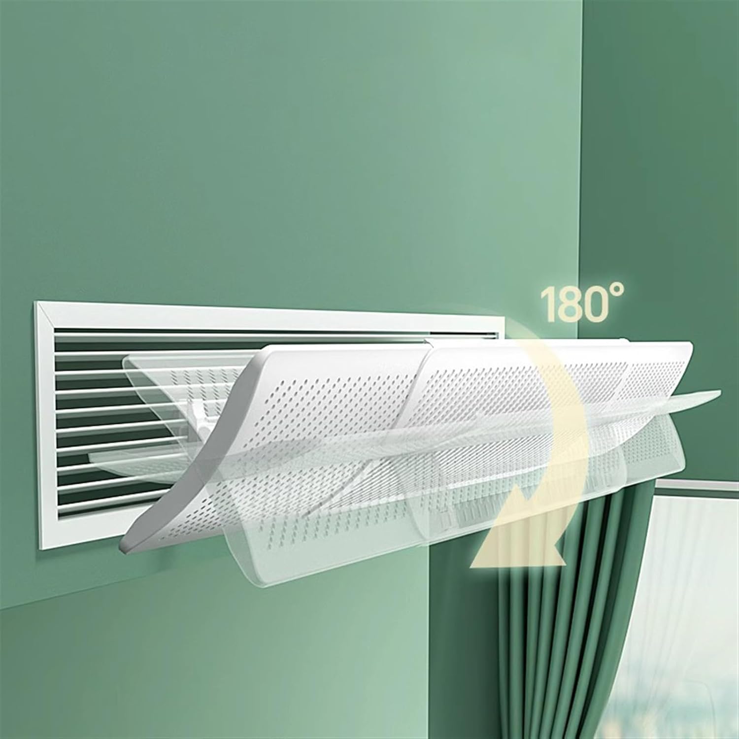 Air conditioning deflector 4 PCS Side Outlet Central AC Air Flow Deflector, Adjustable Air Conditioner Deflector, Air Wing Baffle Wind Direction Windshield for Home Hotel Office