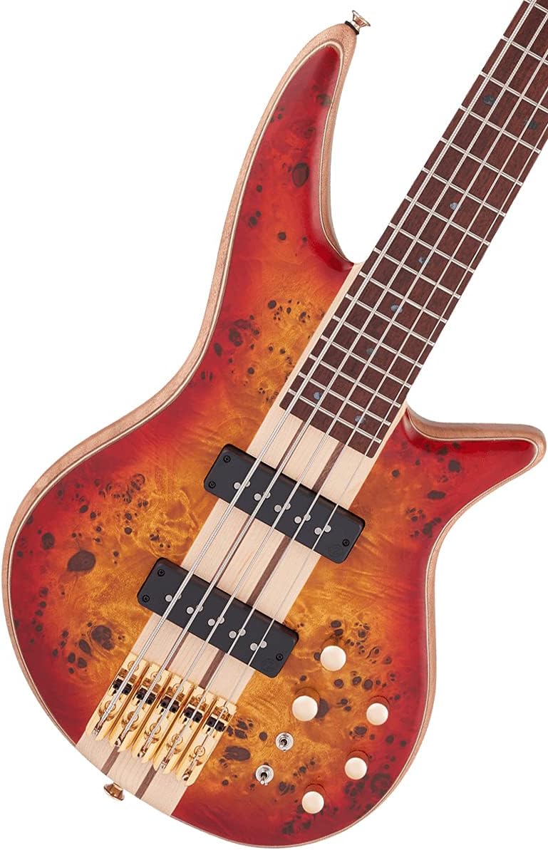 Jackson Pro Series 5-String Spectra Bass SBP V, Cherry Burst, Caramelized Jatoba Fingerboard