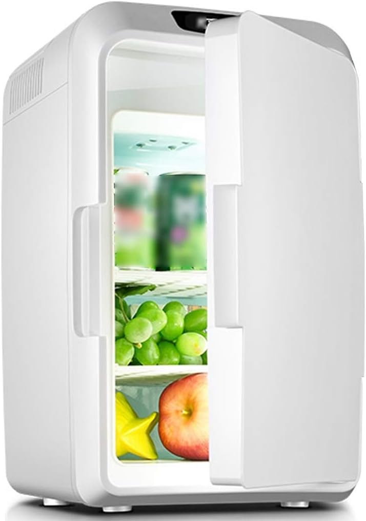 Car Freezer Warmer Mini Fridge,Quiet Small Chest Fridge for Cars and Home Use,18L Large-Capacity Cooling and Heating Car Fridge, 12V 220V (Color : White, Size : 25 * 25 * 41cm)
