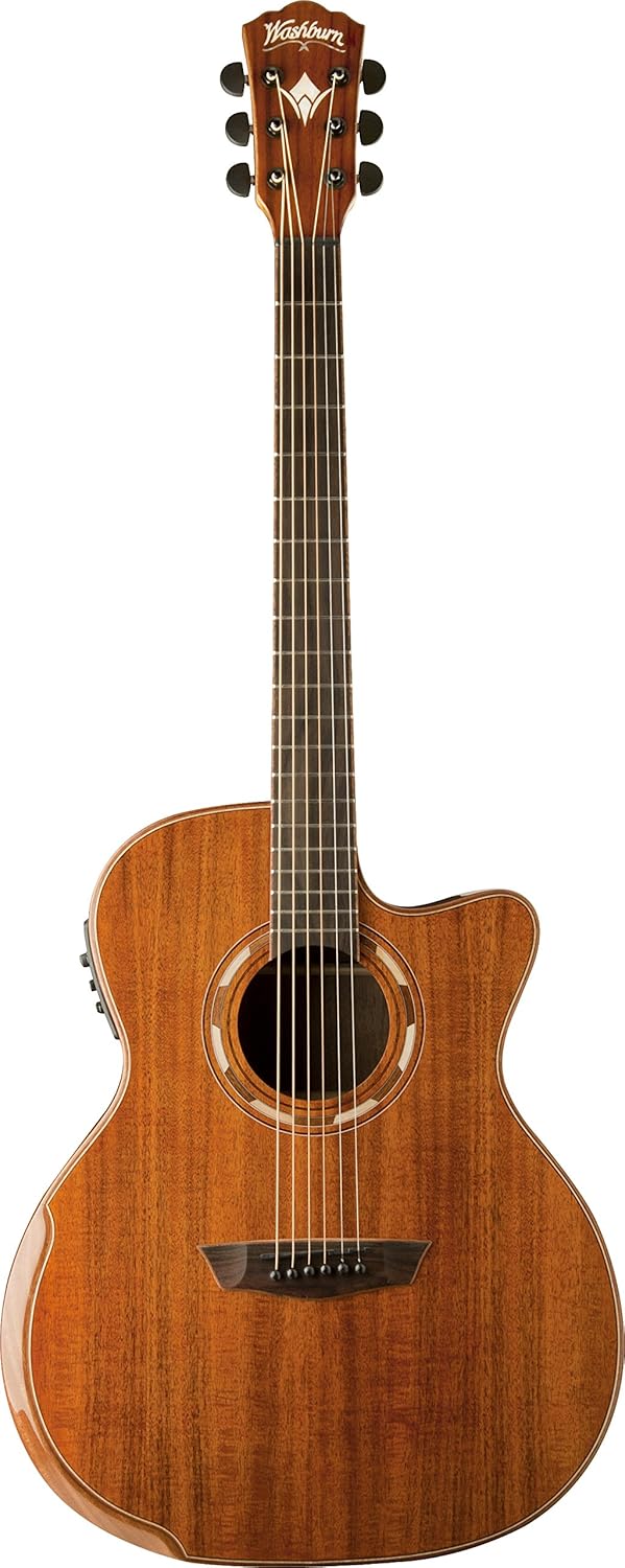 Washburn 6 String Acoustic-Electric Guitar, Natural (WCG55CE-O)