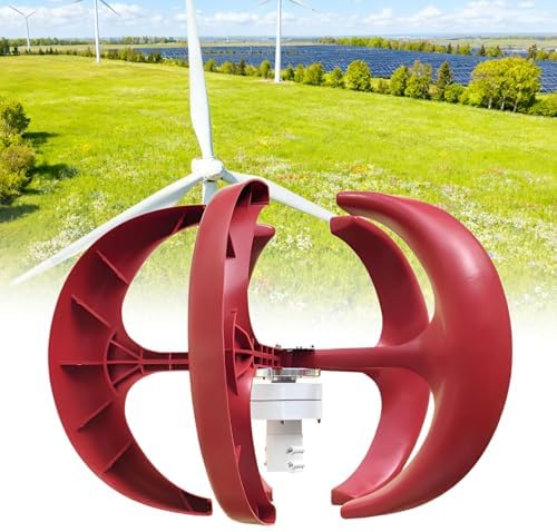 Vertical Wind Turbine Generator - 5 Blades Lantern Style, 12V Vertical Axis Power Supply for Home Electricity, Efficient Renewable Energy Solution