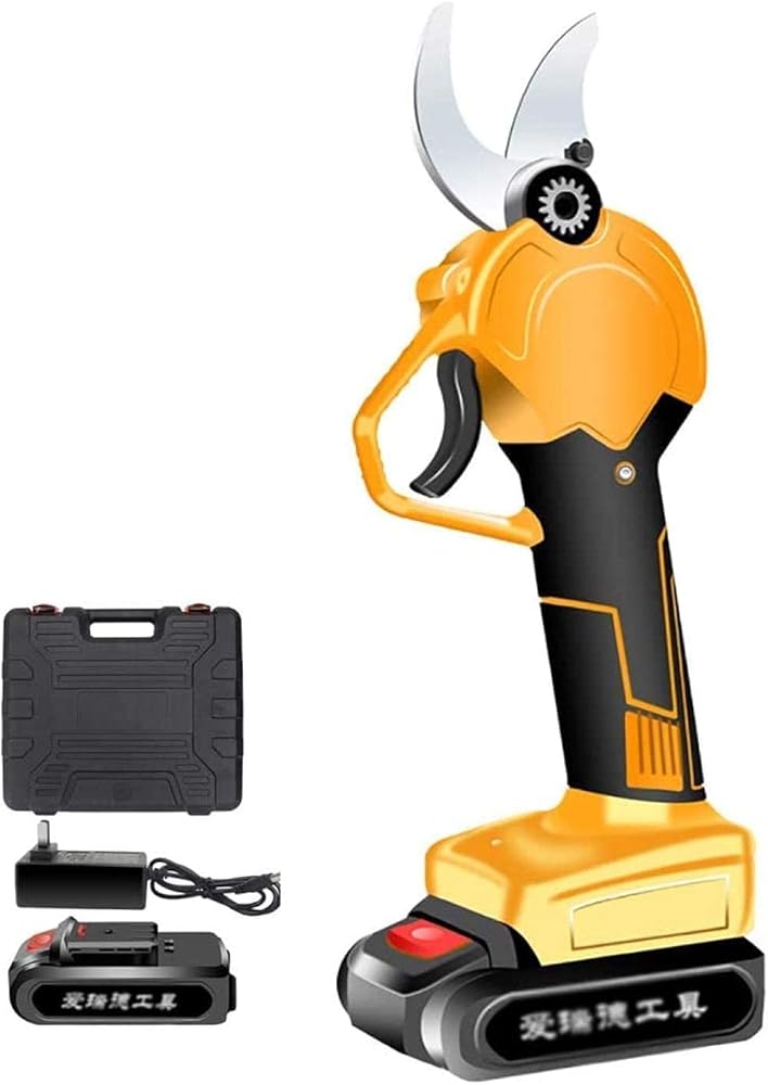Cordless Electric Pruning Shears, Lithium Battery Powered Tree Branch Pruner 1.2 Inch Cutting Diameter 8-10 Working Hours