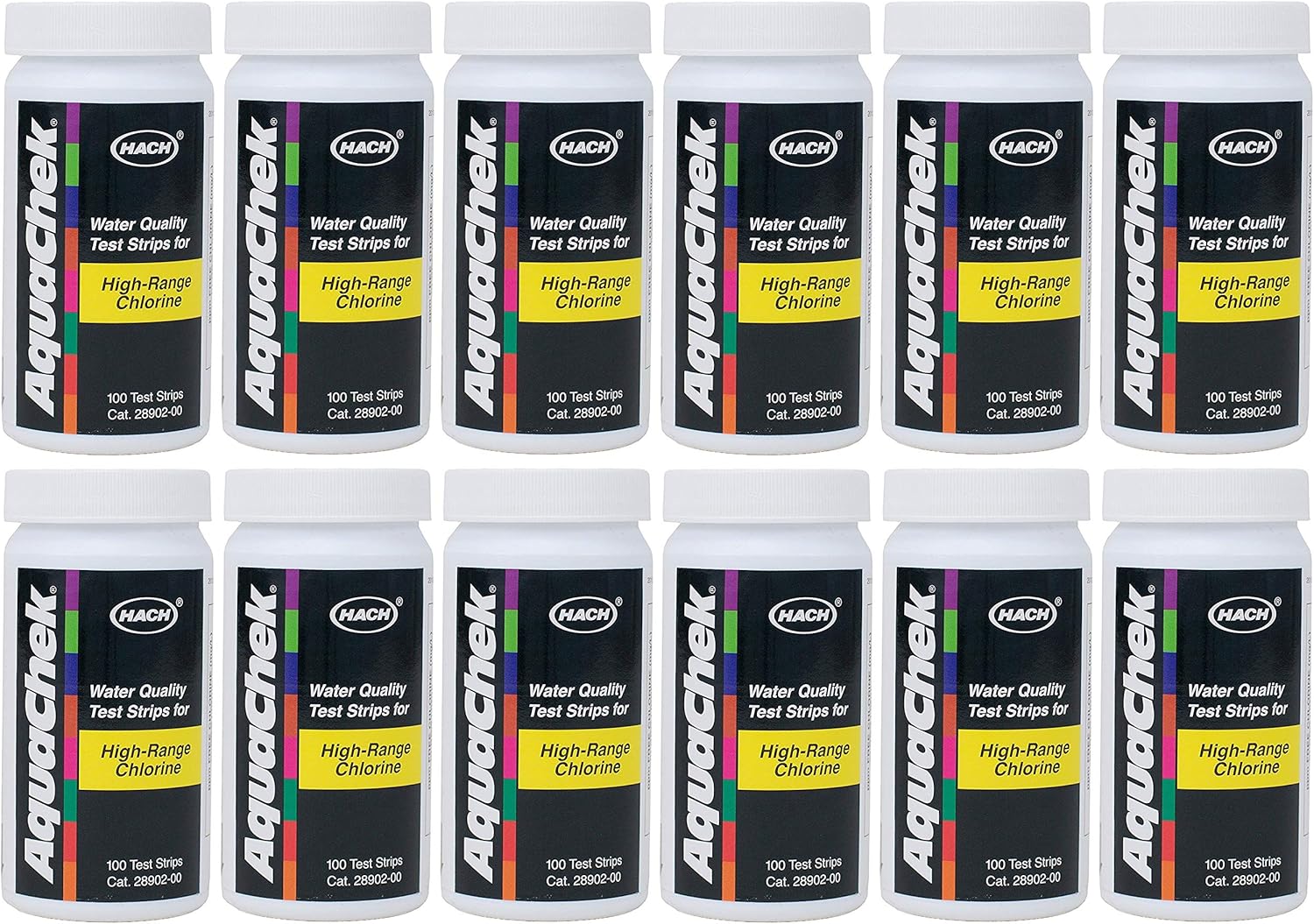 AquaChek High Range Chlorine Test Strips (100 Count) (12 Pack)