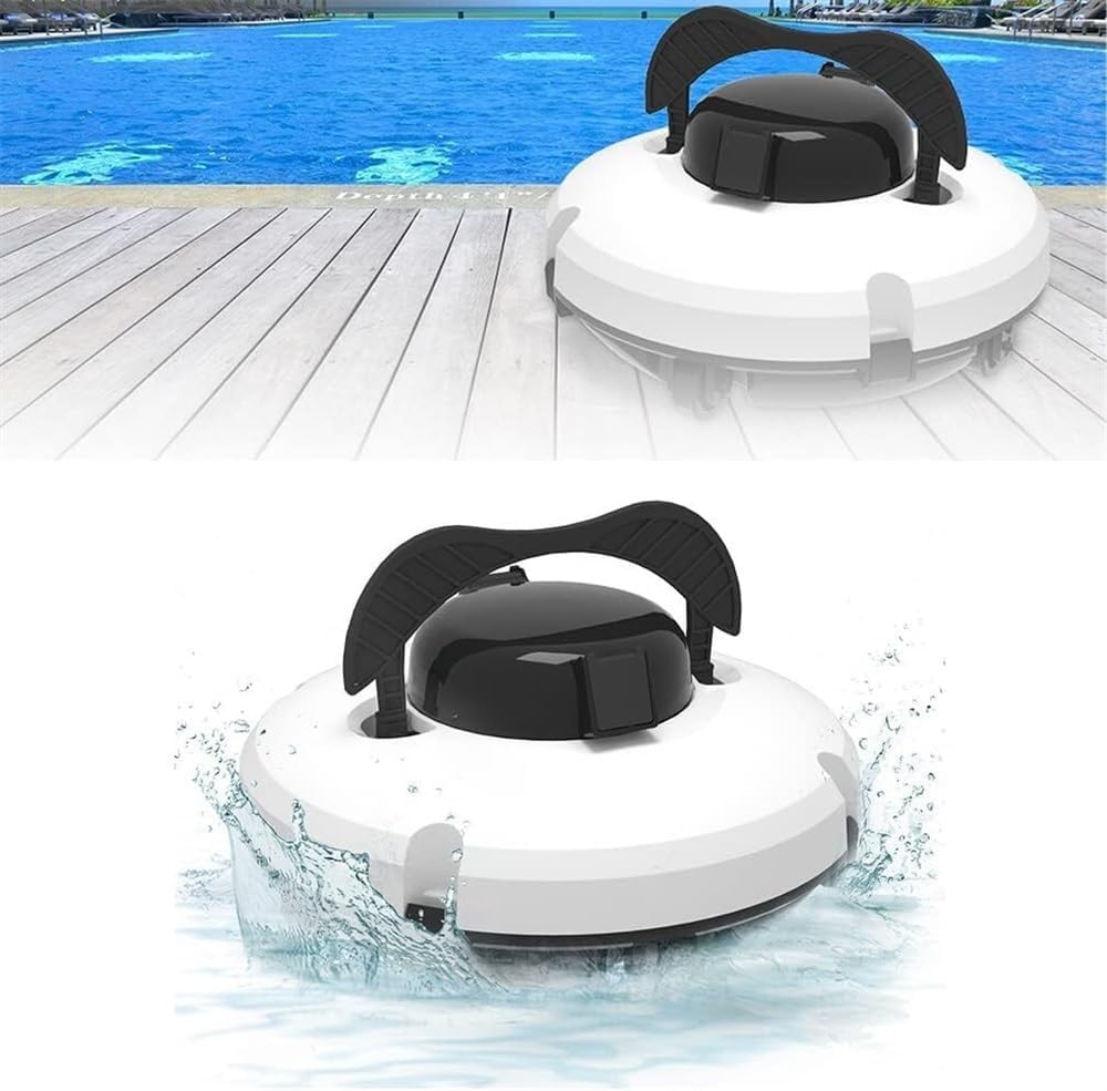 Cordless Automatic Pool Cleaner, Automatic Vacuum Cleanerfor Above Ground Pool & Inground Swimming Pool, Strong Suction, Dual Motors, for Pool