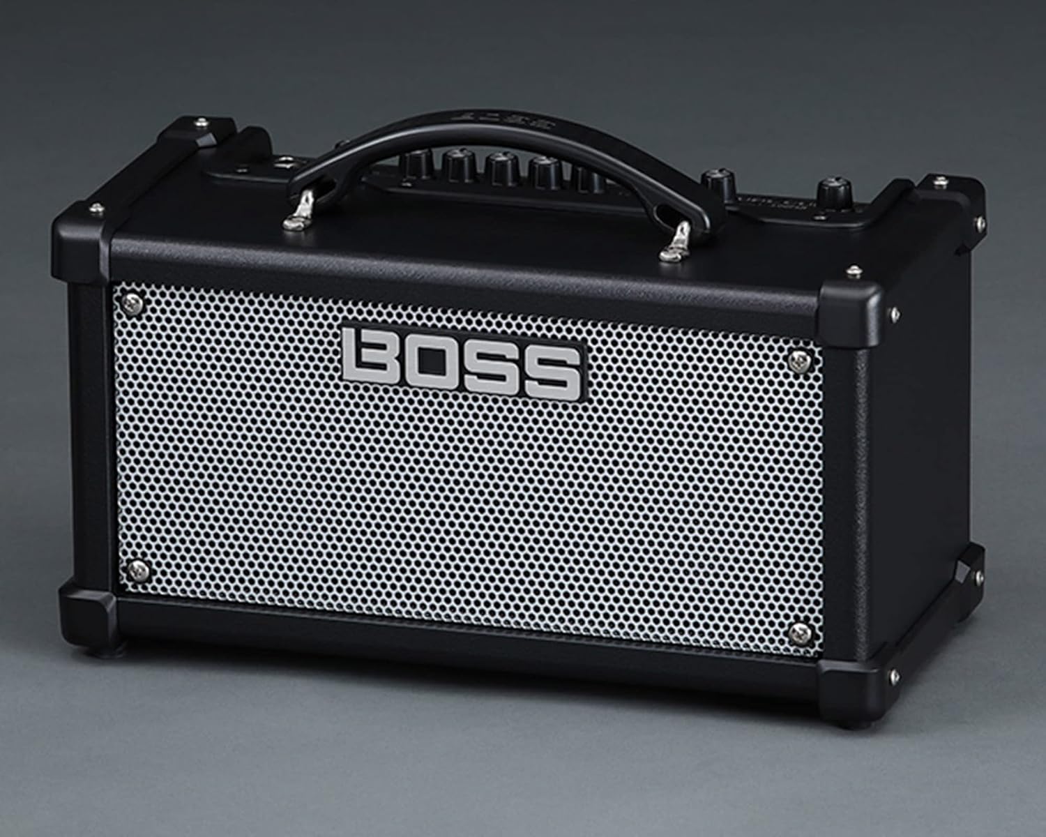 Boss Dual Cube LX 2 x 4-inch 10-watt Portable Guitar Combo Amplifier Bundle with Gearlux Instrument Cable and Picks