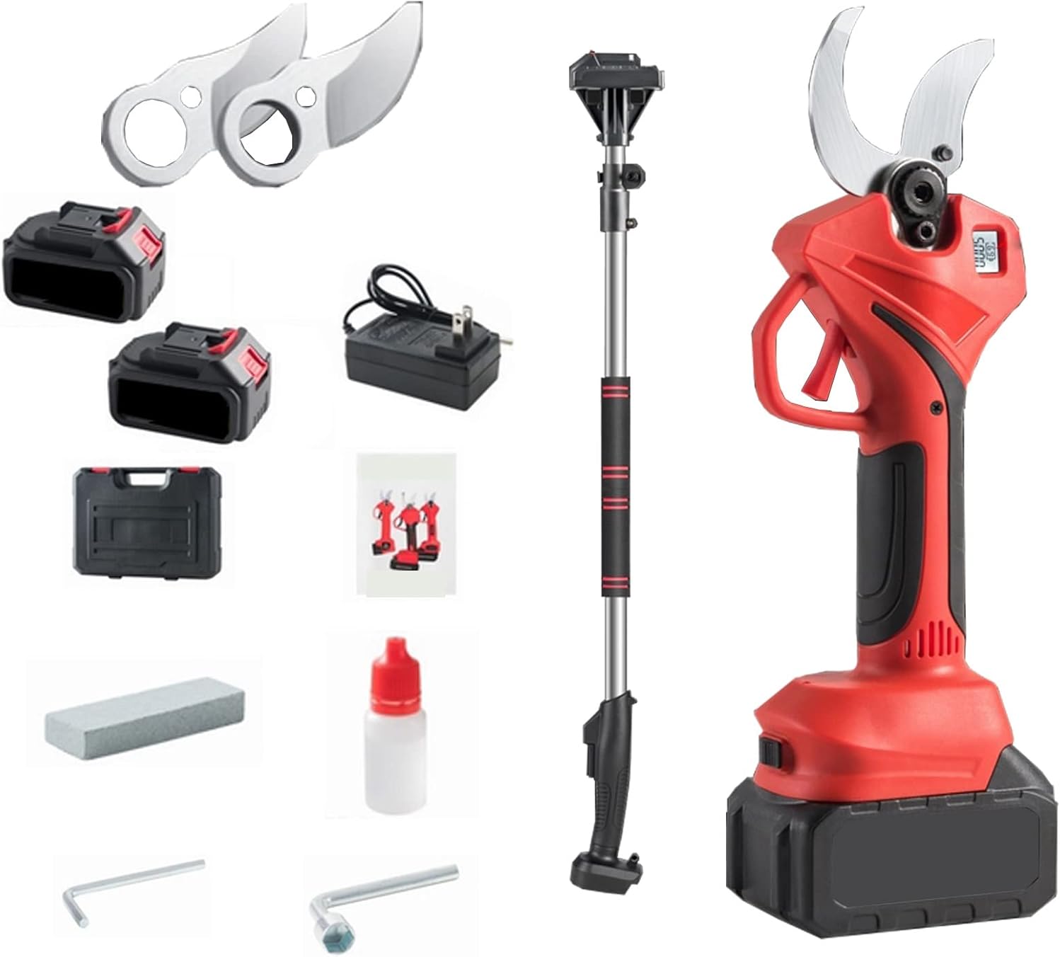 Electric Pruning Shears, Cordless Pruner with 1-2Pcs 21V Backup Rechargeable Lithium Battery Powered Tree Branch Pruner for Gardening, 1.6 Inch Cutting Diameter