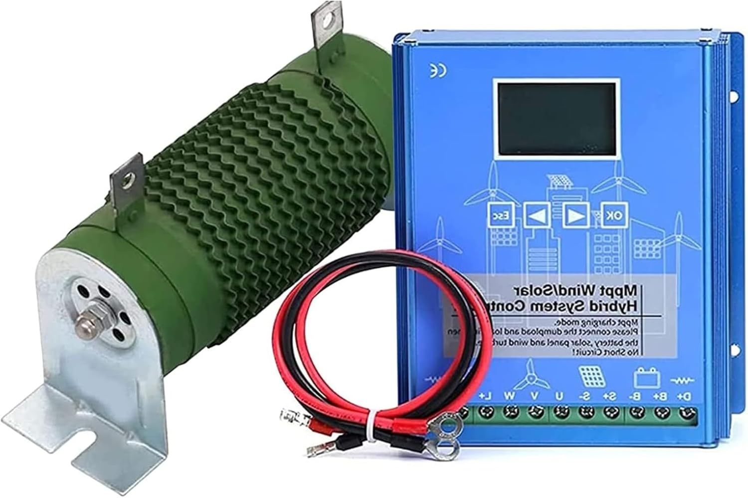 12V 24V 3600W AUTO Wind Turbines Generator Charge Controller, Waterproof Battery Charge Controller Regulator for Solar Street Lamp Courtyard Lamp,12V