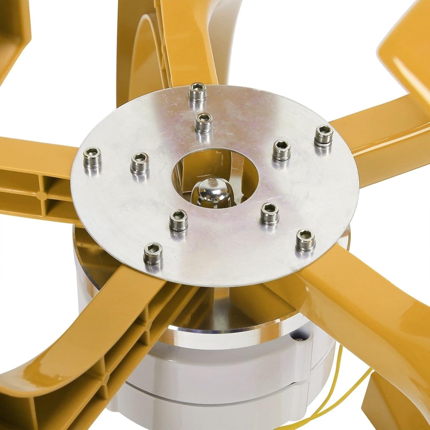 1200W DC12V/24V 5-Blade Wind Turbine Kit with Controller Vertical Axis Wind Turbine Breeze Start Wind-Solar Hybrid Street Light Home Marine Use (Color : Yellow, Size : 24V)