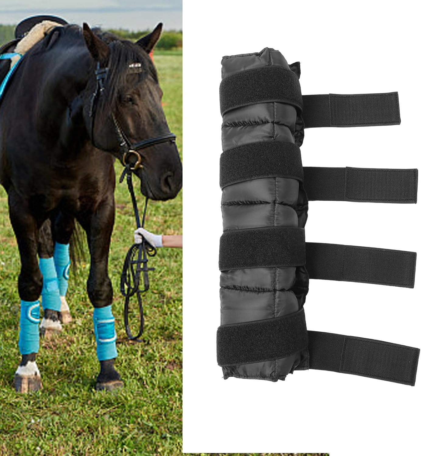 AYNEFY Horse Accessories Other Horse Supplies, Ice Wrap Horse Pack Equine Cold Therapy Pack Horse Cooling Gel Pad Equine Ice Bag for Hock Ankle Knee Leg Boots Packs for Injuries