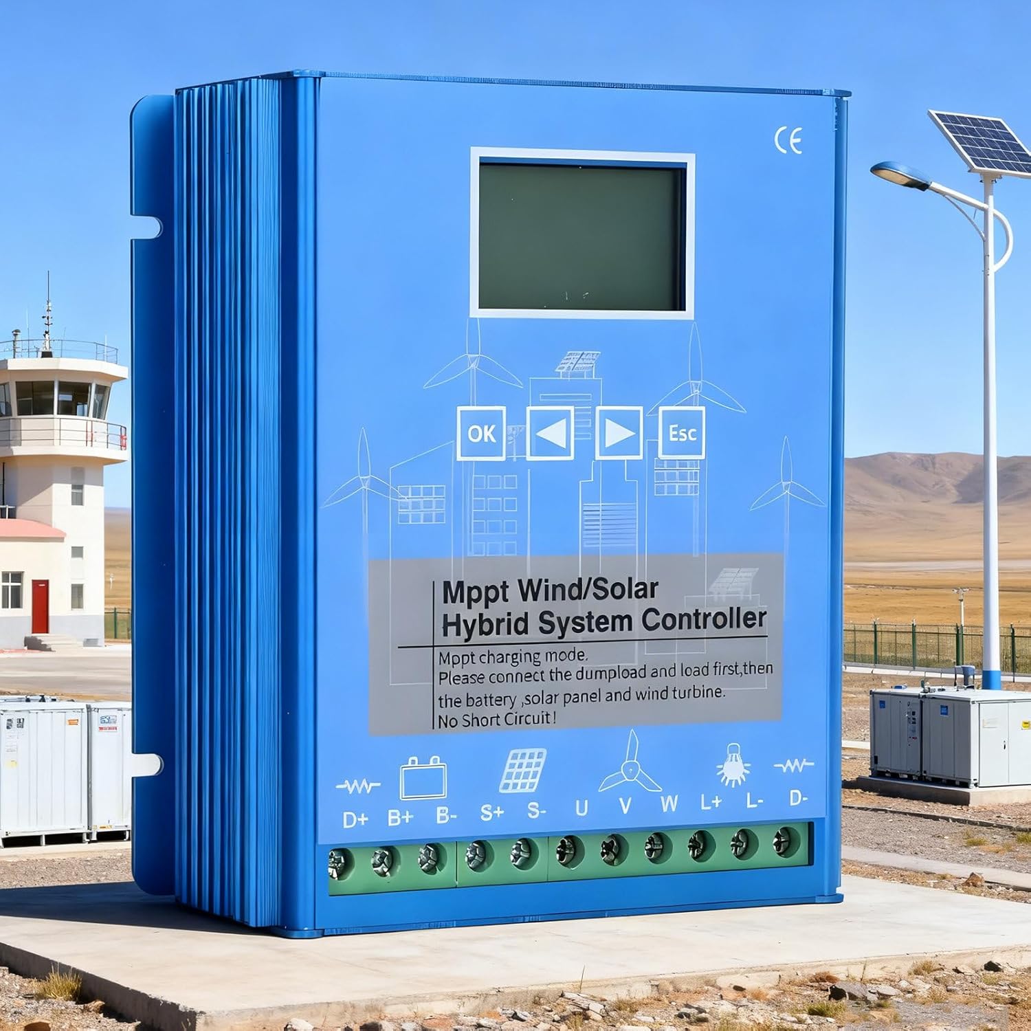 Intelligent Solar Wind Hybrid Charge Controller,15KW Wind and Solar Complementary Regulator,12V 24V 48V MPPT Charging Boost Controller,for Street Lights 24V/48V(Auto)