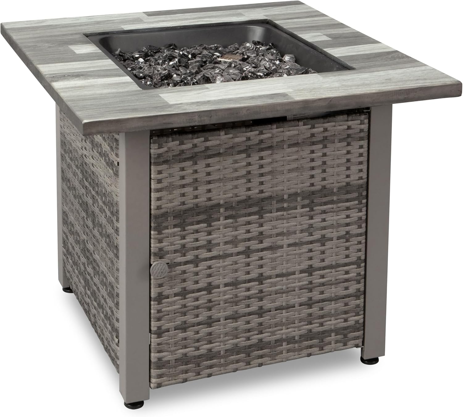 Endless Summer The Kingston 30-Inch Outdoor Propane Gas Fire Pit with Wicker Sides