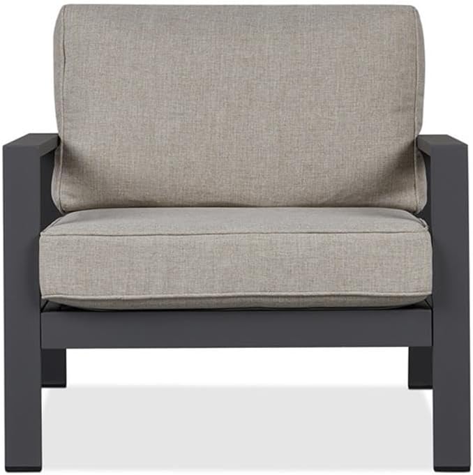 Home Square Set of 3 Propane Fire Pit Table & 2 Outdoor Chairs with Cushions