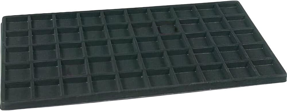 8 Black 50 Slot Jewelry Display Insert & Travel Tray
