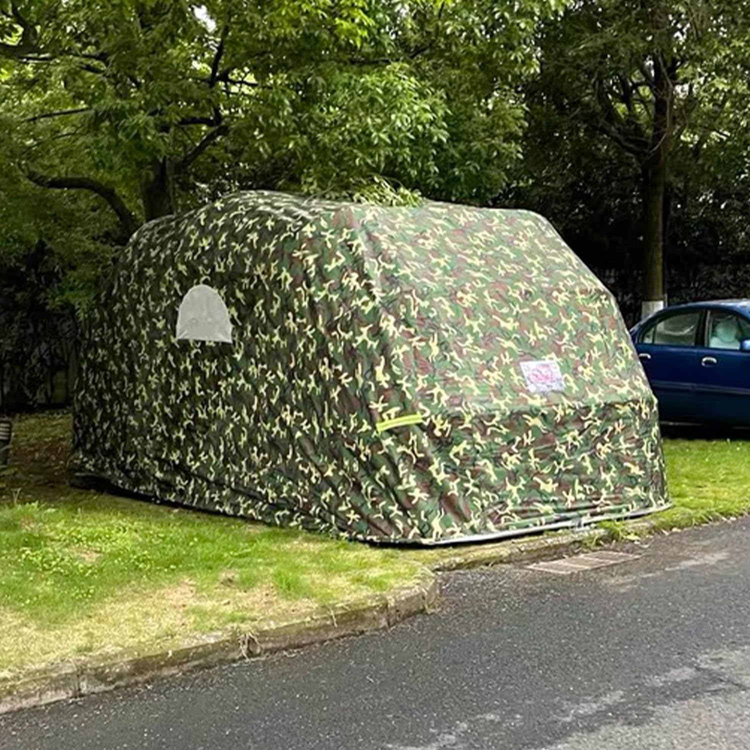 Fully Automatic Car Tent, Folding Retractable Heavy-Duty Car Carport, One-Key Opening Rainproof Awning, All Weather Home Parking Shed (19 * 8.8 * 8ft)