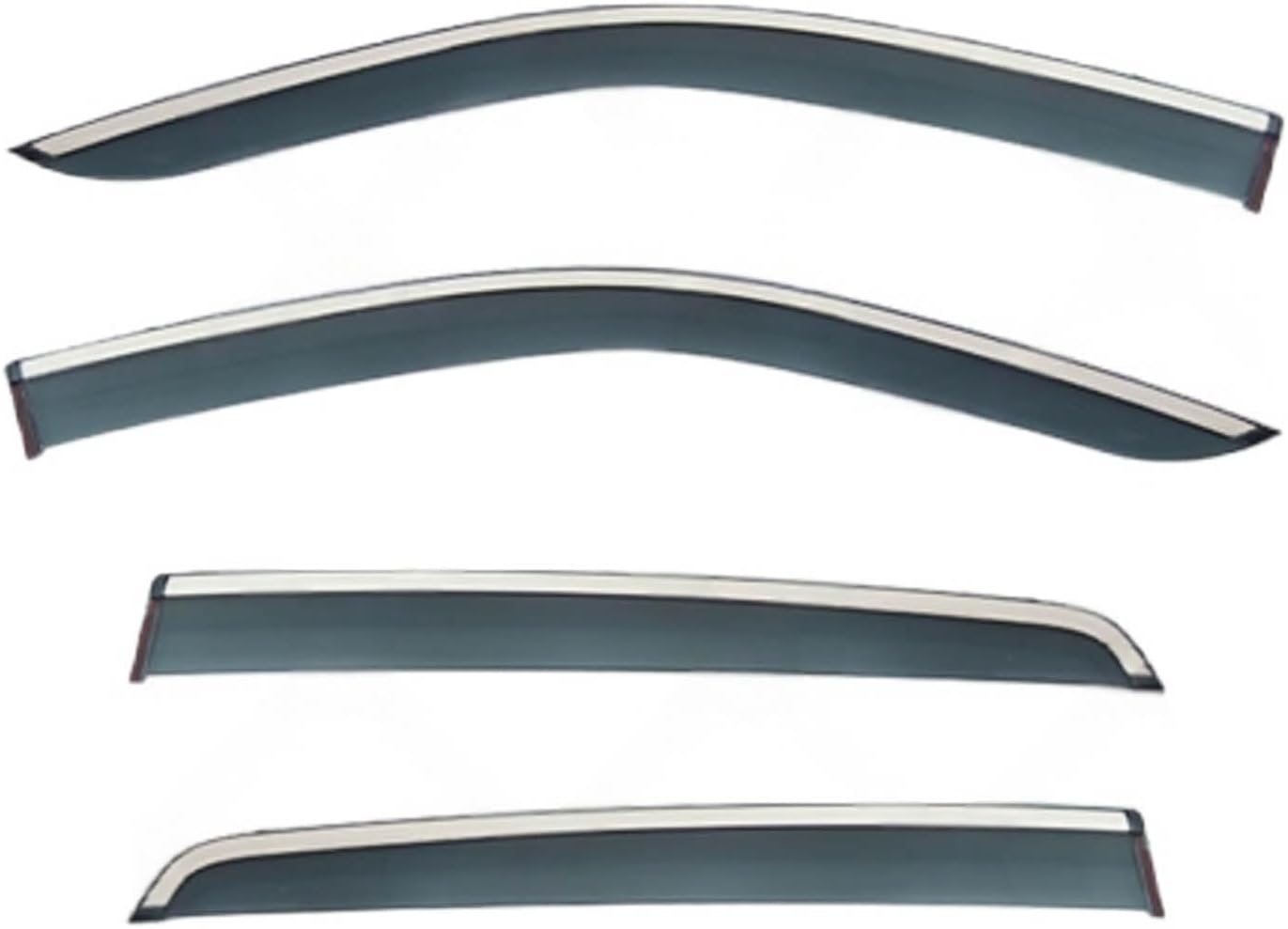 Window Deflectors for Toyota Hilux REVO MK8-AN120-AN130 2015-2022+, Sun Rain Guard Window Visors Vent Shades with Bright Stripes Car Accessories