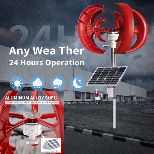 Portable Home Wind Turbine Kit - Horizontal Vertical Axle Generator with Blades & Controller, DIY Three-Phase Permanent Magnet Energy Solution for Renewable Energy