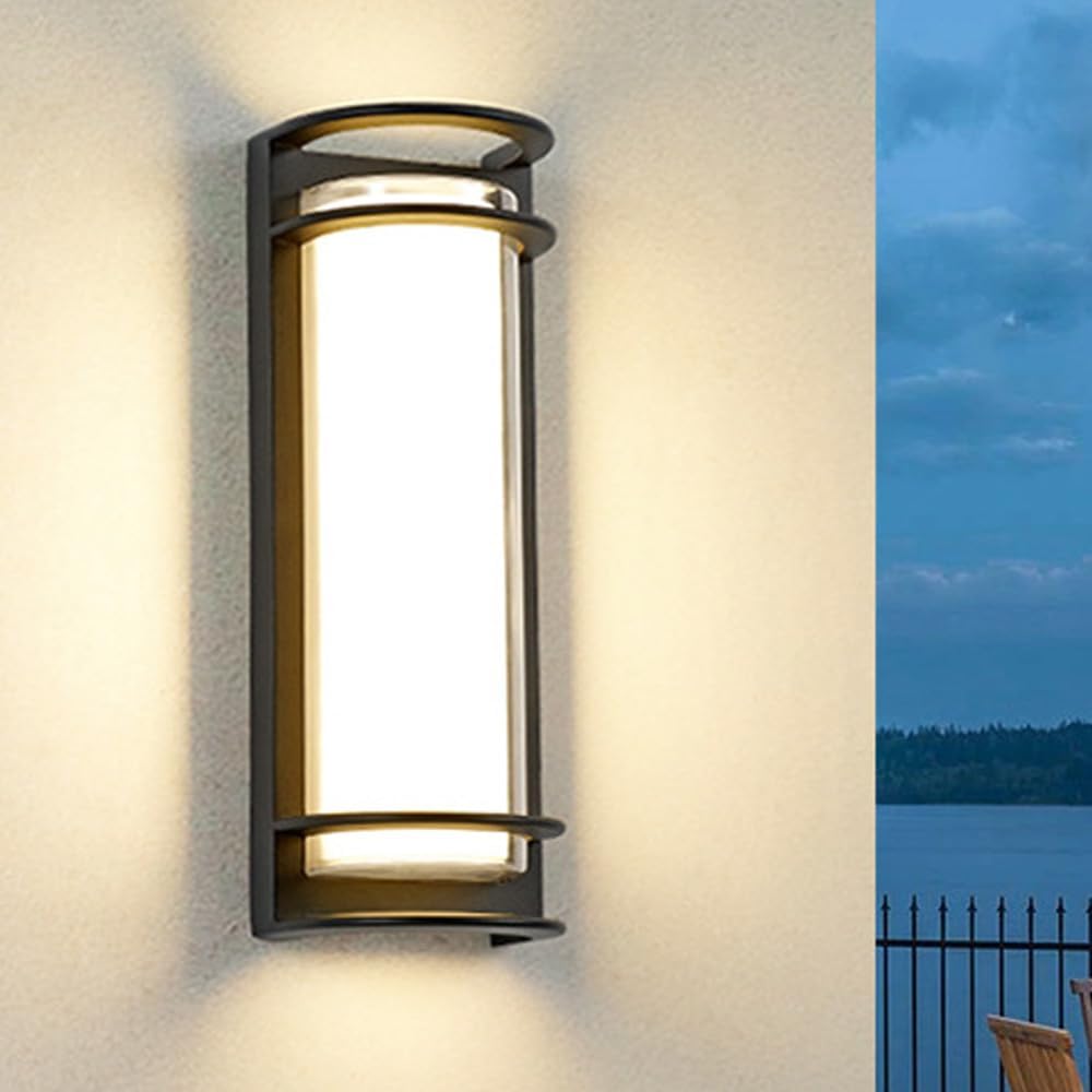 Wall Sconces Indoor Outdoor Wall Light Modern LED Porch Lights Light Fixture Acrylic Outside Waterproof Wall Light with Aluminum Housing for Garden Courtyard Entrance