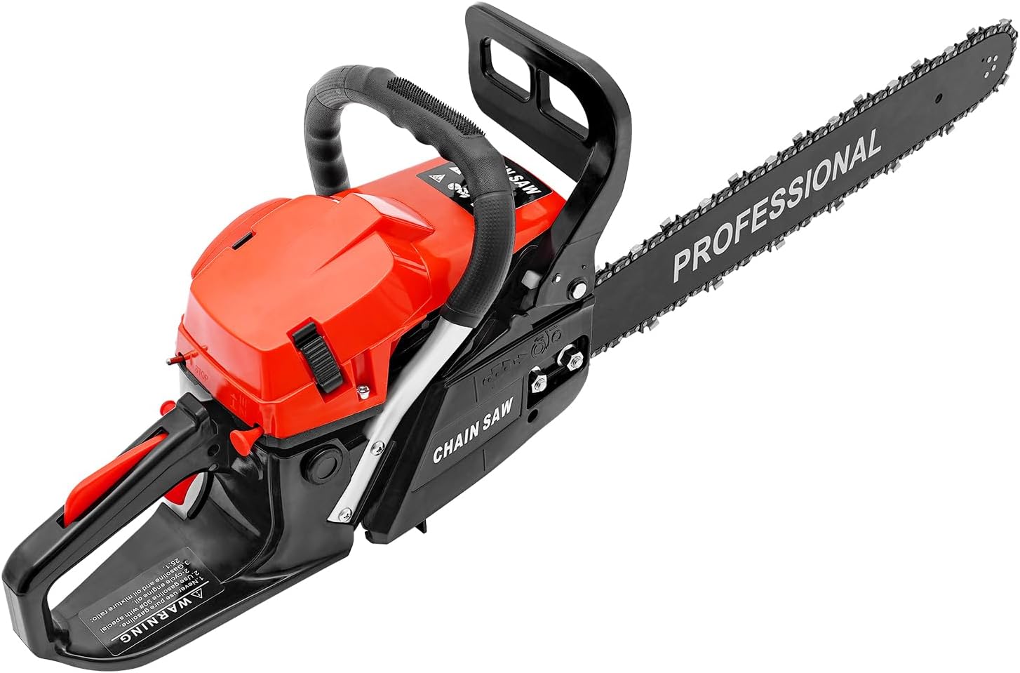 20-Inch Gas Chainsaw, 58CC 2000W 2-Stroke Powerful Gasoline Chain Saw, 10500RPM High Speed Cordless Chain Saw, Air-Cooled Single Cylinder Chain Saw with 0.15Gal Fuel Tank, Chainsaw for Garden Farm