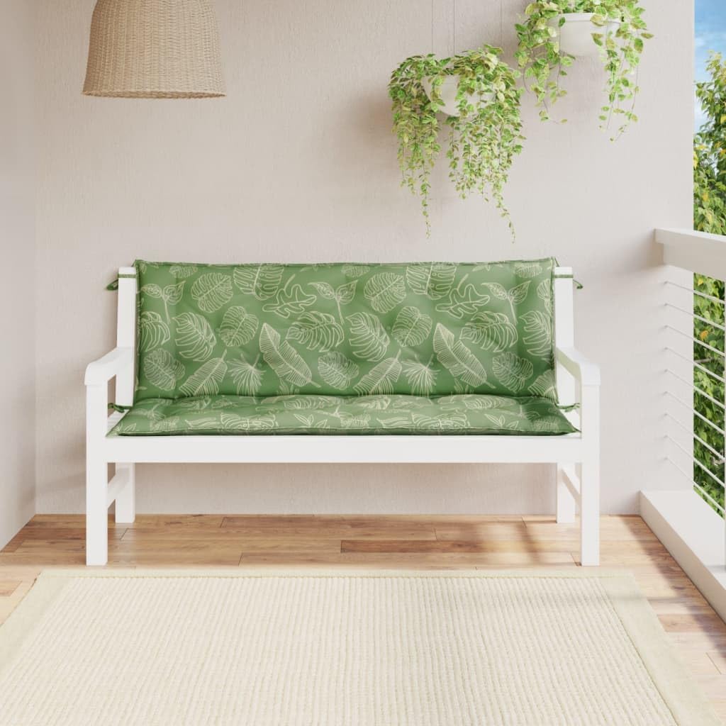 Garden Bench Cushions 2pcs Leaf Pattern 59.1