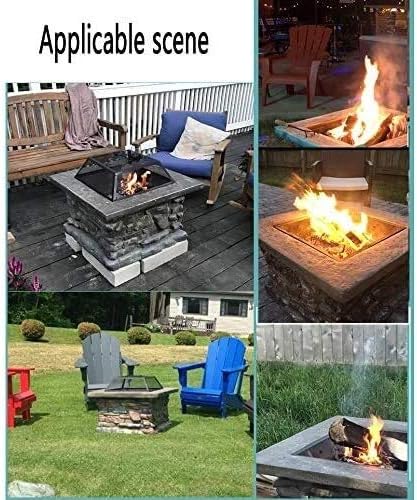 Outdoor Fire Pit Fire Pit Tables for Outside Patio, Wood Burning Fire Pit, with BBQ Grill Shelf, Steel Frame, for Outdoor Camping