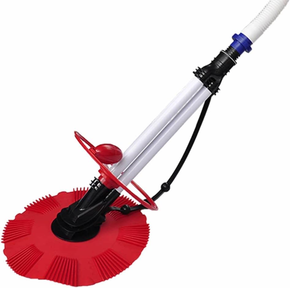 Automatic Pool Cleaner, Red and Black Plastic Rubber, 21.7x16.5x28.7 Inches, High Suction Power for Outdoor Inground Pools, Pool Cleaning Equipment