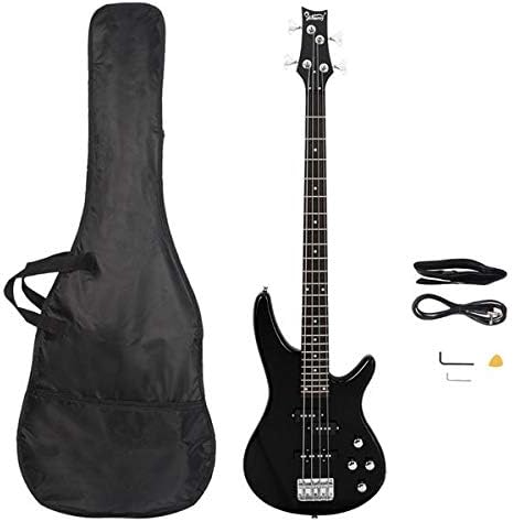 Music Lover GIB Electric Bass Guitar Full Size 4 String Black 3-7 Days Delivery