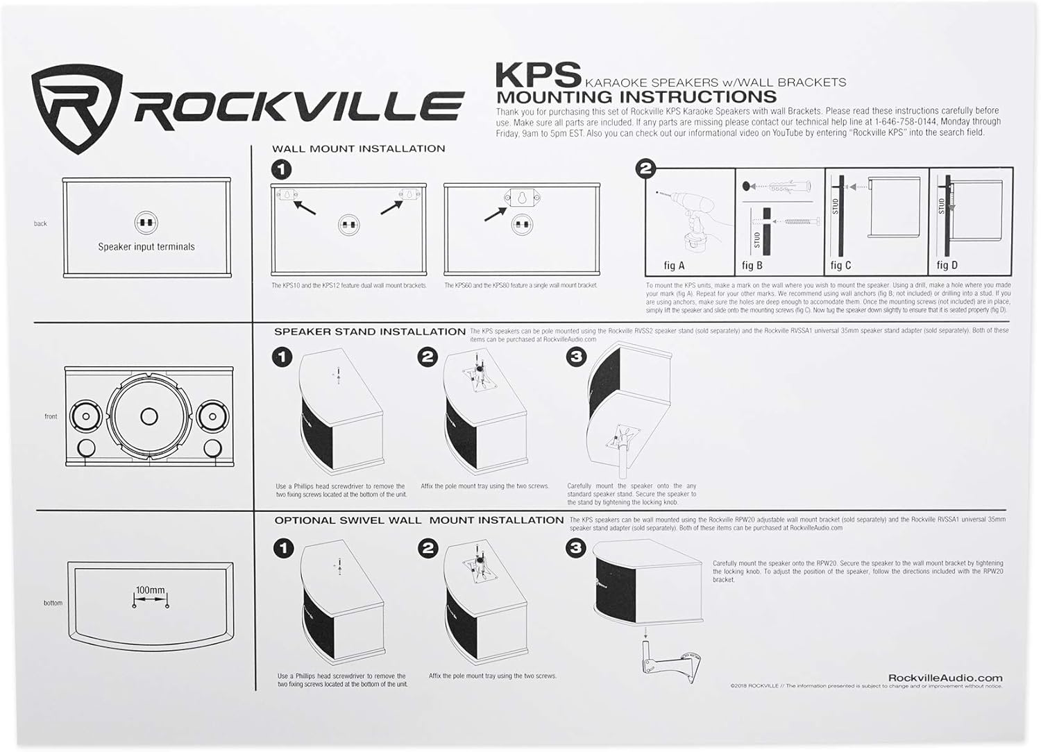 Rockville Pair KPS65 800W 2-Way 6.5