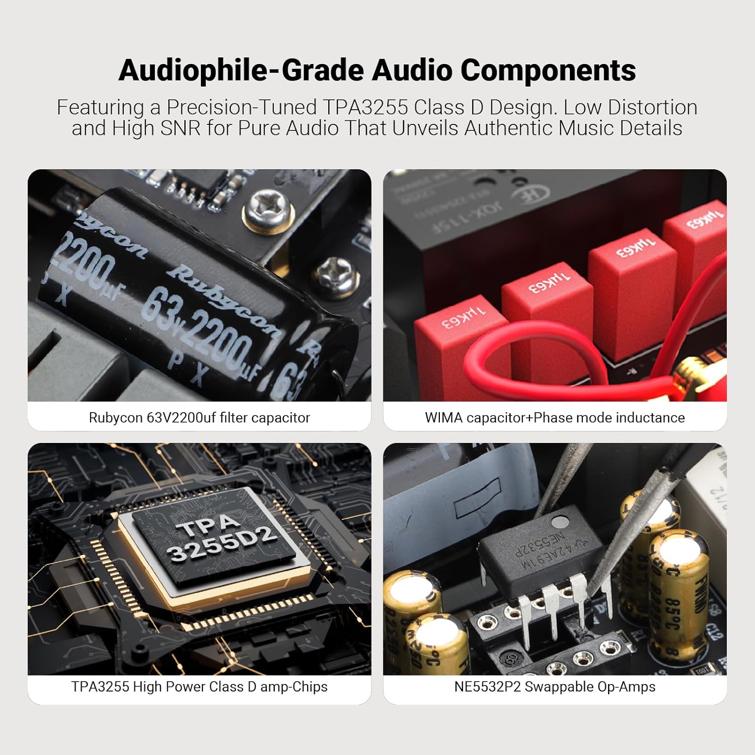 AIYIMA A07 MAX 2 Channel Stereo Amplifier Home Audio 300W*2 TPA3255 Class D Power Amp/Bridgeable Mono Amplifier 600 Watt with 3.5mm Line Output for Passive Bookshelf Speakers+DC36V 6A Power Adapter