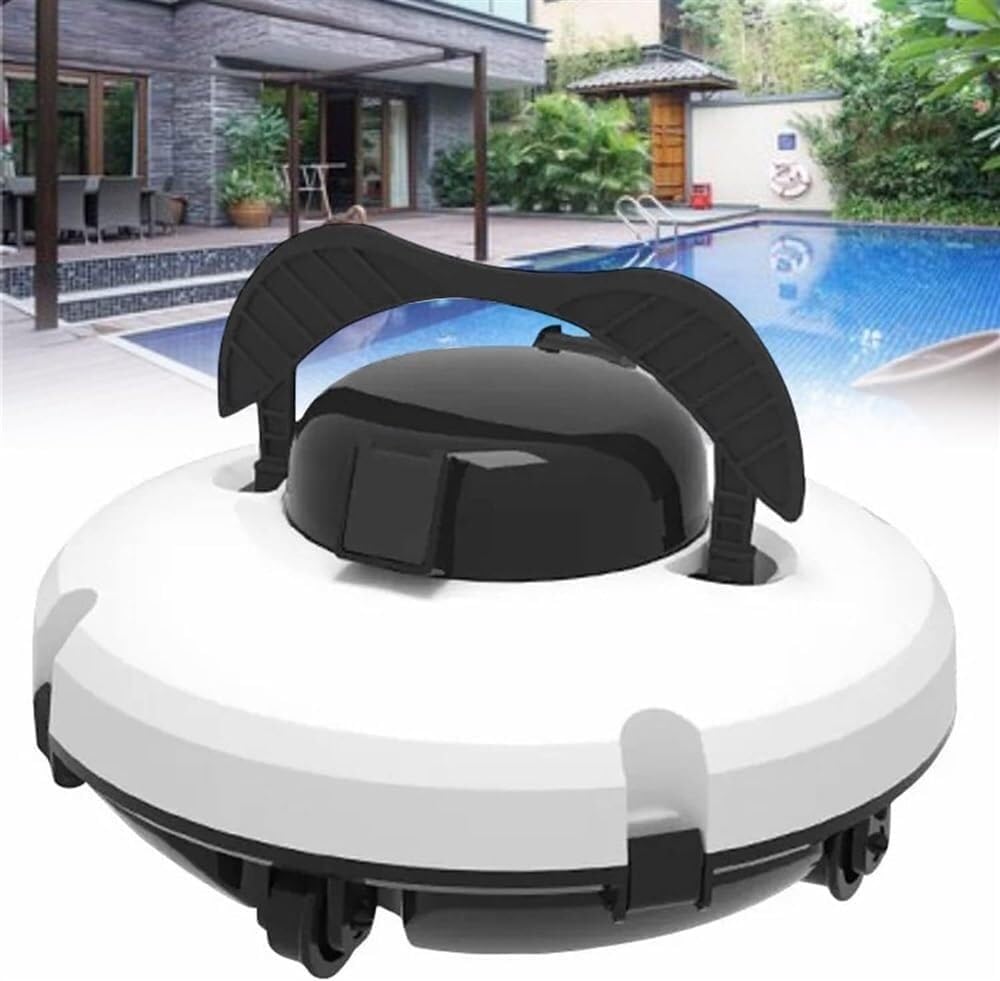 Fully Automatic Cordless Robotic Pool Cleaner, Wall-Climbing Underwater Vacuum with Smart Navigation, Powerful Suction, 90-Minute Runtime, Easy to Use for Ground Swimming Pools