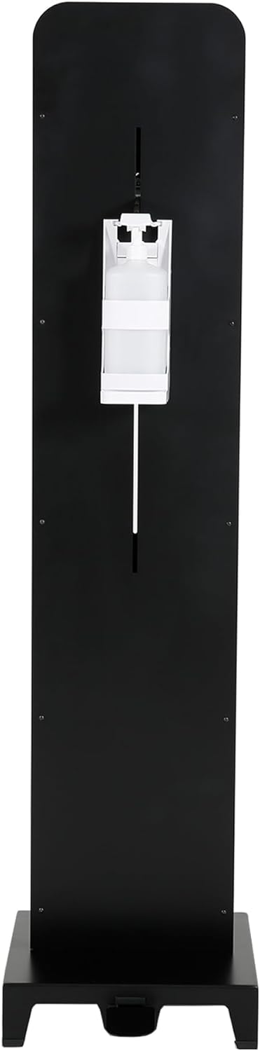M&T Displays Handsfree Touchless Foot Operated Refillable Hand Sanitizer Dispenser Station 1000 mL. (33.8 oz.) for Liquid/Lotion Soap or Sanitizing Products Floor Standing (Black)