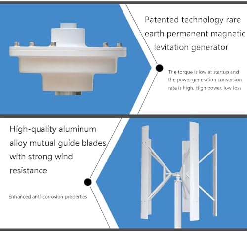 High Power 2KW Vertical Axis Wind Turbine - Magnetic Levitation Design for 12V/24V Commercial & Household Use - Multi-Colored, Efficient Renewable Energy Solution