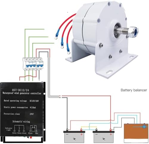 10000W Low Noise Gearless Wind Power Generator Kit, Efficient Permanent Magnet Turbine for Renewable Energy, 12V 24V 48V 220V Water Turbine System