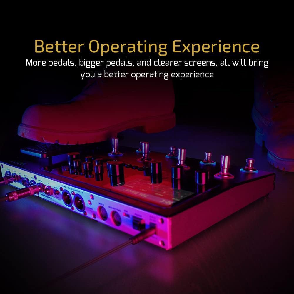 VALETON Multi Effects Processor Pedal with Expression Pedal FX Loop MIDI I/O Amp Modeling IR Cabinets Simulation Stereo OTG USB Audio Interface (Include 10 Pcs Additional Footswitch Toppers)
